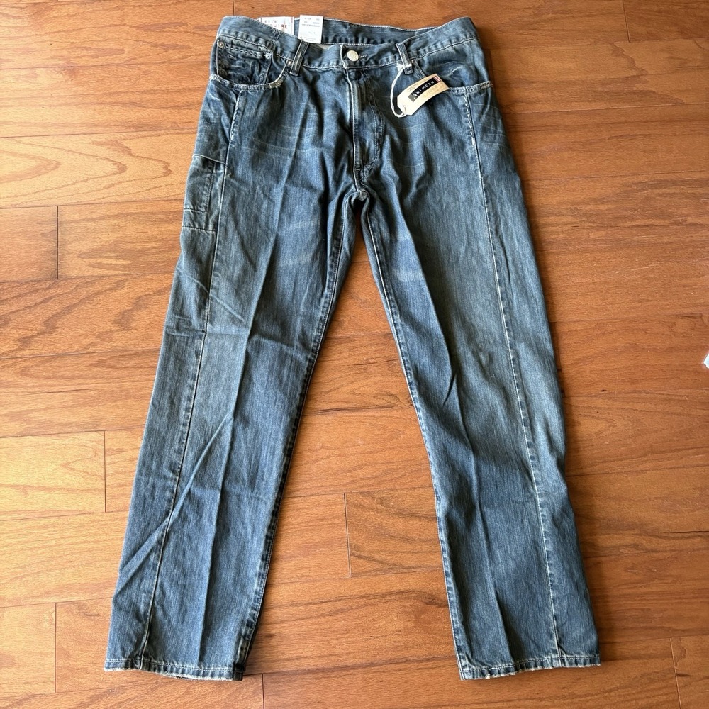 Levis Redwire DLX Straight Leg Jeans Mens 36x32 Blue Denim Y2K Tech Carpenter